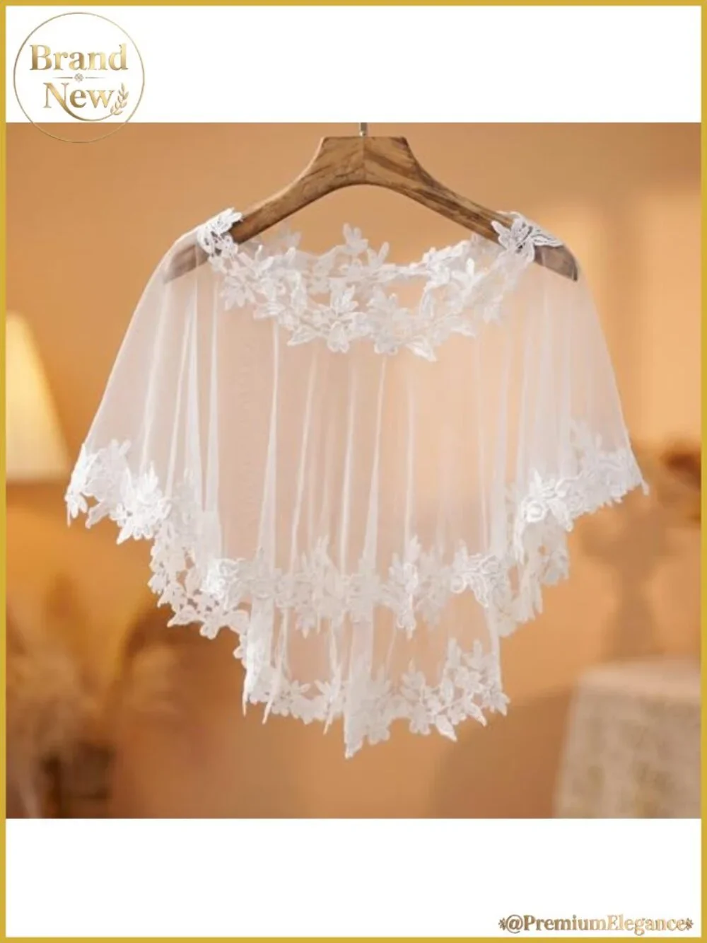 Lace Shawl Wrap Women Evening Dress Wedding Bridal Cape Sheer Tulle